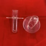 Round bottom clear quartz glass tube customize transparent quartz tubing with flange