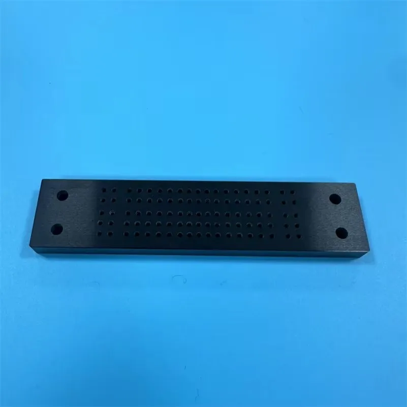 H8e139b462e564a53a8a90701c2c1ec75n.webp Custom Silicon Carbide Sic CNC Machined Eccentric Positioning Ceramic Parts/ Plates with Holes - Image 1