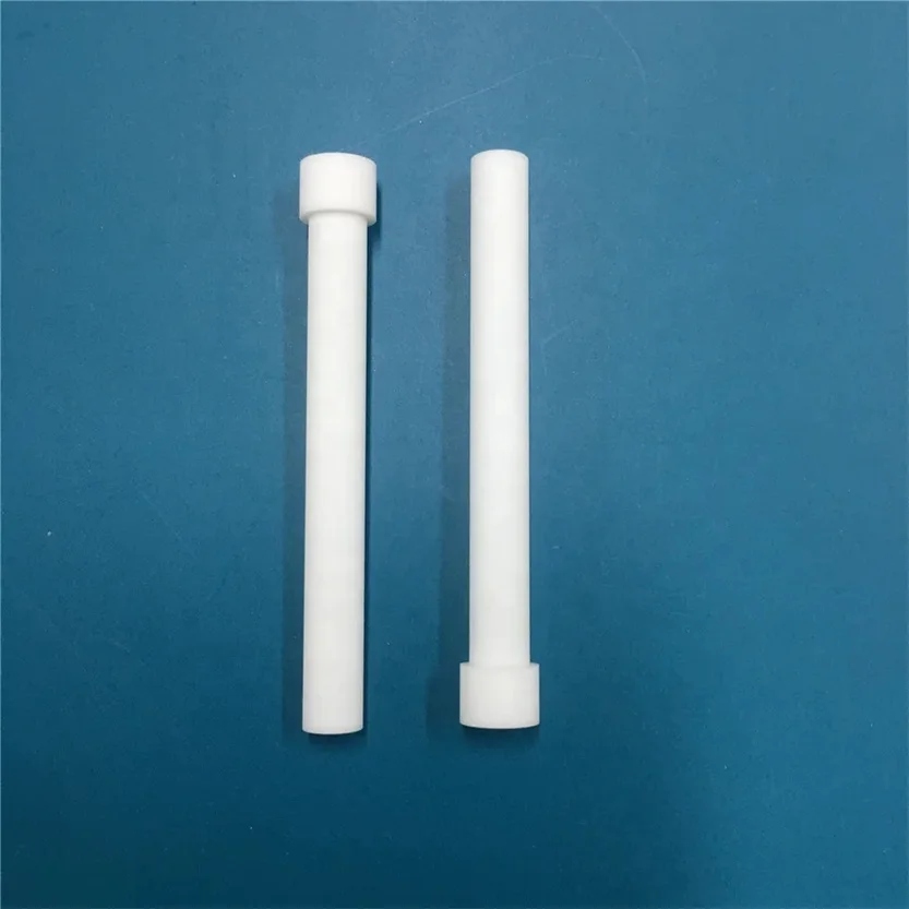 H9f4bde682284406785465f3147c1ff8eI.webp Custom Insulation Machinable Glass Macor Ceramic Shaft Rods With Flange - Image 1