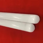 One end domed milky white quartz glass tube round bottom  opaque silica quartz pipe