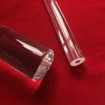 High purity transparent quartz rod with square round  hole