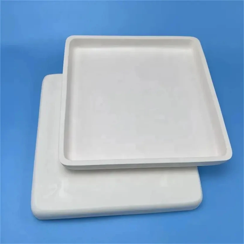 Ha6fceaadbf8c4ec9b5494d04f284c8a1E.webp 99% Alumina Ceramic Crucible Customized Al2O3 Ceramic Molten Metal Saggar Tray - Image 1