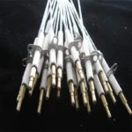 Custom  Alumina Glazed Ceramic Ignition Ceramic Electrodes with Brackets