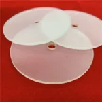 Custom Size Frosted Quartz Plate with Drilled Holes - Image 3