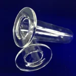 Customized Clear Quartz Glass Tube One End Round Bottom With Flange and Hole - Image 2