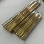Twin  Clear Quartz Pipe Gloden Plated Silica Tubing for Boilers - Image 2