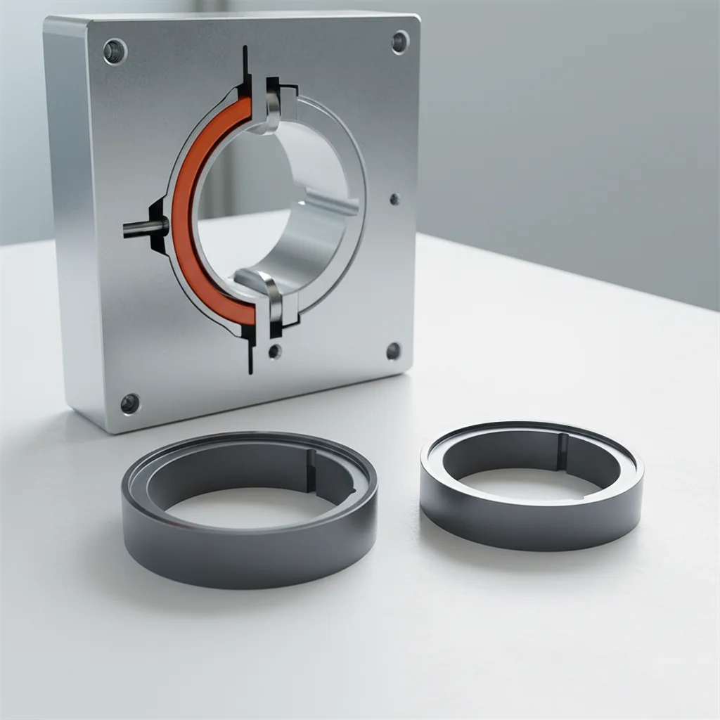 Hb348d0b2b2ef4aed8f6c11a59701159bN.webp High Precision Sic Ceramic Seal Ring Silicon Carbide Stationary Rotating Ring for Pump Compressor - Image 1