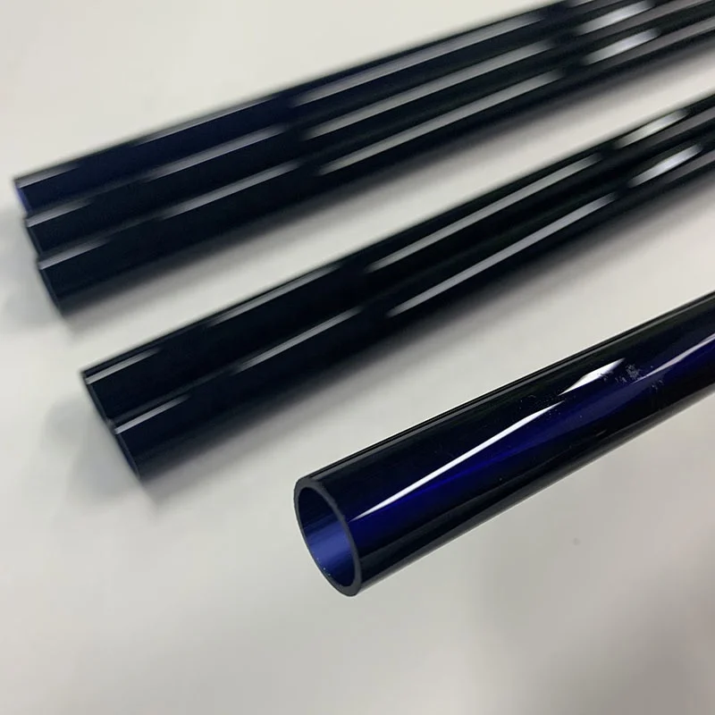 Hb44e8419642348f585e272eb0d3585c5c.webp Heat Resistance Black Light Blue Quart Glass Pipe Lamp Purple Quartz Glass Heating Tubes - Image 1