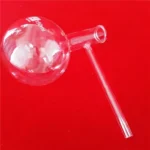 Laboratory High Temperature Laboratory Use 125ml Quartz Cone Glass Distilling Flask with Side Tube