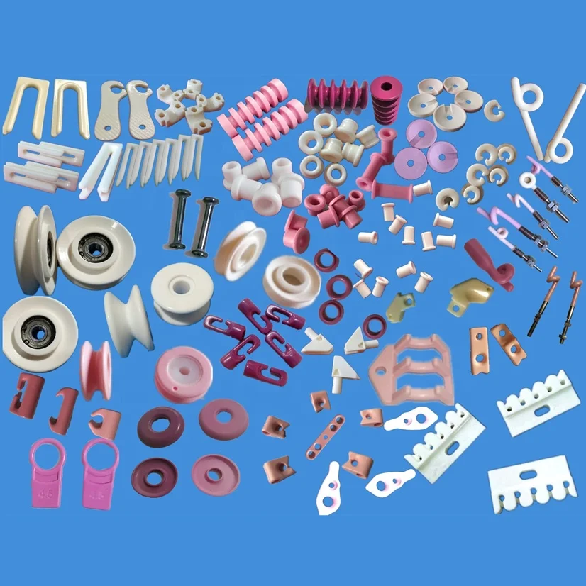Hbccc0da3c9d14cd39ff3b0be64d6b389S.webp Industrial Textile Machinery Alumina Zirconia TiO2 Ceramic Roller Guide Eyelet Yarn Guide - Image 1