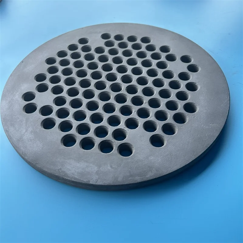 Hbd80c521a3f548afb3c8233010921146z.webp Reaction Sintered Silicon Carbide Disc Large Diameter SiC Ceramic Board With Hole - Image 1
