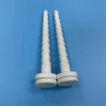 Refractory White Corundum Ceramic Spiral Screw Rod Customized Mullite Irregular Furnace Thread Part Cutting