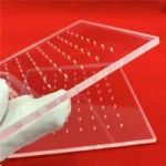 Polished  Transparent Quartz Plate Laser Drilling Holes - Image 2