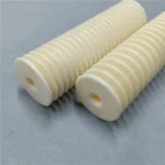 Low Friction Textile Alumina Ceramic Ribbed Thread Guide Ceramic Yarn Guide Pulley for High-speed Textile Machinery