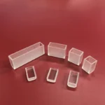 Frosted Square Quartz Glass Cuvette 2 Sides Transparent 2 Sides Frosted for Lab Analyse
