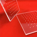 Polished  Transparent Quartz Plate Laser Drilling Holes - Image 5