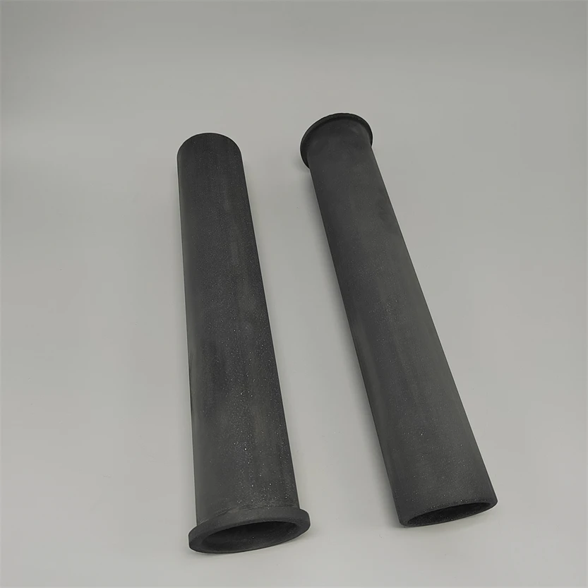 Hd8333d64f07a44f393ba21b7f9b1e3f7j.webp Refractory 1500C Can Make Big Size 1500mm Ceramic SiSiC Recrystallized Silicon Carbide Tubes for Kiln - Image 1