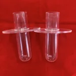 Customize round bottom clear  quartz glass tube  processing  transparent quartz pipeline with flange - Image 2