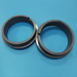 SiC Ceramic Rotary Seal Ring Silicon Carbide Ceramic Mechanical Seal Ring with Anti-rotation Slot & Stepped Flange for Pump - Image 2