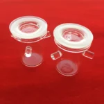 Polishing cylindrical clear silica quartz crucible customize transparent fused quartz crucible with support - Image 6