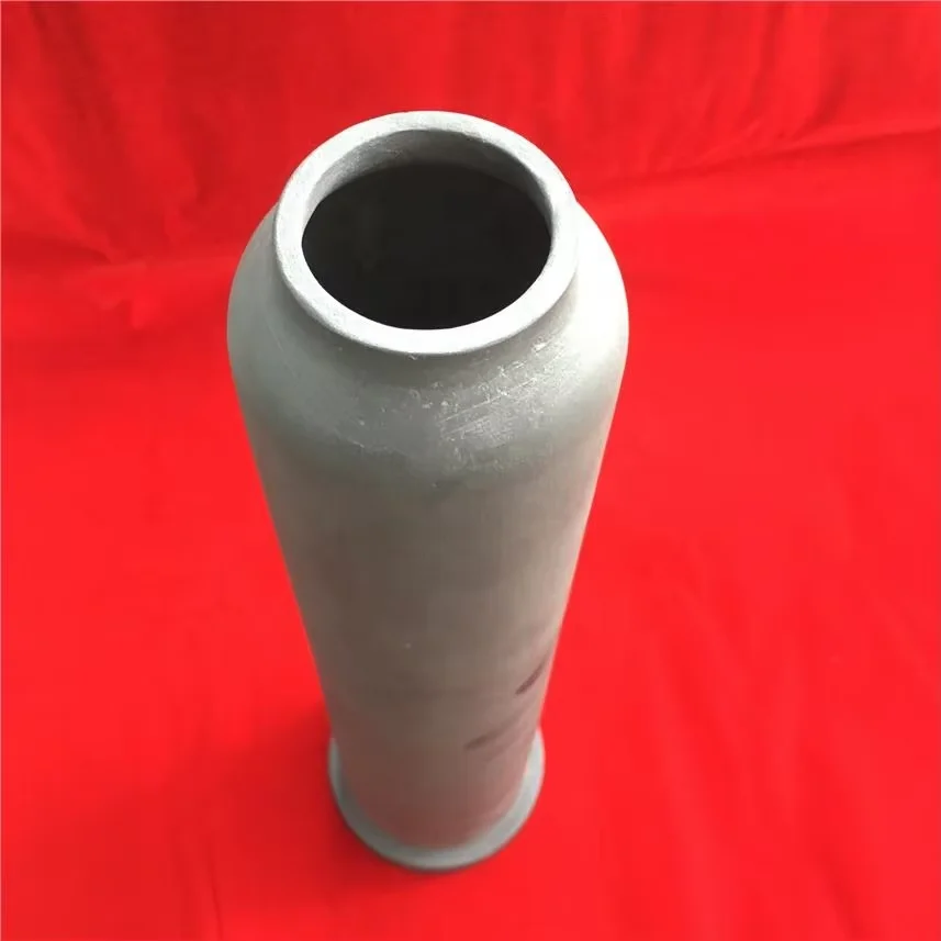 Hde664c963aa84aad8baec628cf020003z.webp Customized Silicon Carbide Refractory Nozzle Sic Sisic Rbsic Ceramic burner Tube Nozzle for Industrial Furnace - Image 1