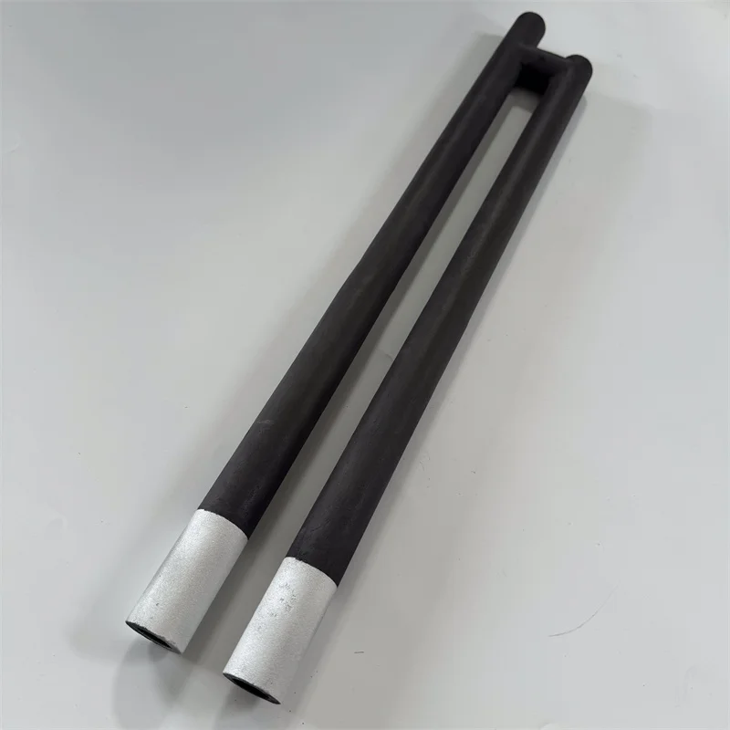 Hdff10039e2804c5292895ffc6b7a22f0w.webp U shape Insulator Silicon Carbide Heating Rod Customized Silicon Molybdenum Heater Shaft - Image 1