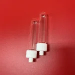 Round bottom  clear quartz test tube with screw thread stopper - Image 5