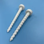Refractory White Corundum Ceramic Screw Customized Mullite Irregular Furnace Part