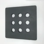 Customized Recrystallized SiC Ceramic Plate R-SIC Ceramic Board with 9 Holes - Image 2