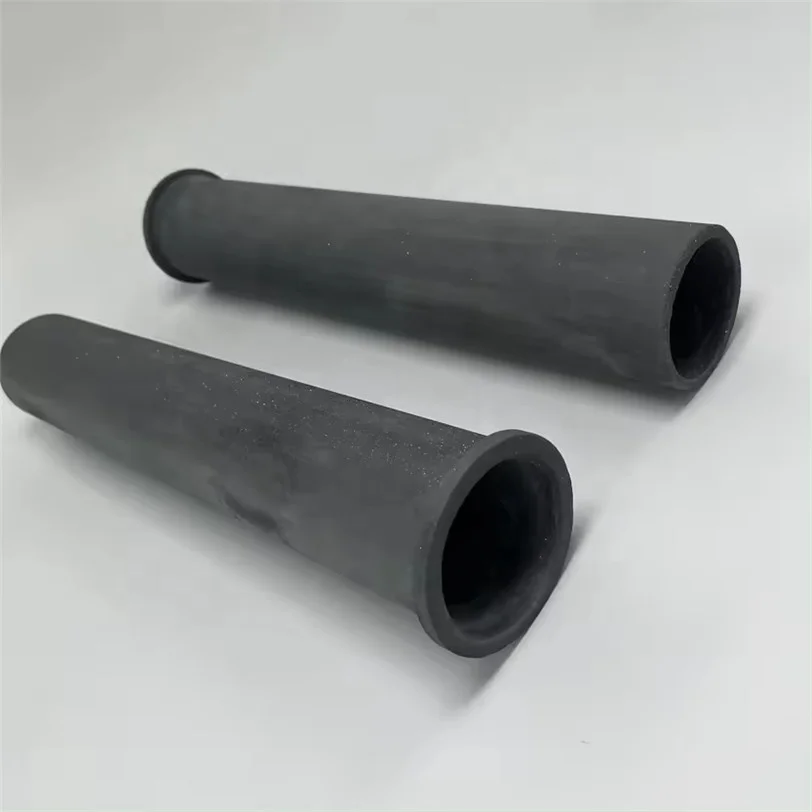 Hf13f9926a6eb4784a99f141b95969704p.webp Corrosion Resistant Recrystallized SiC Ceramic Pipe Flanged Acid Alkali Resistant RSiC Tube for Chemical & Wastewater Treatment - Image 1