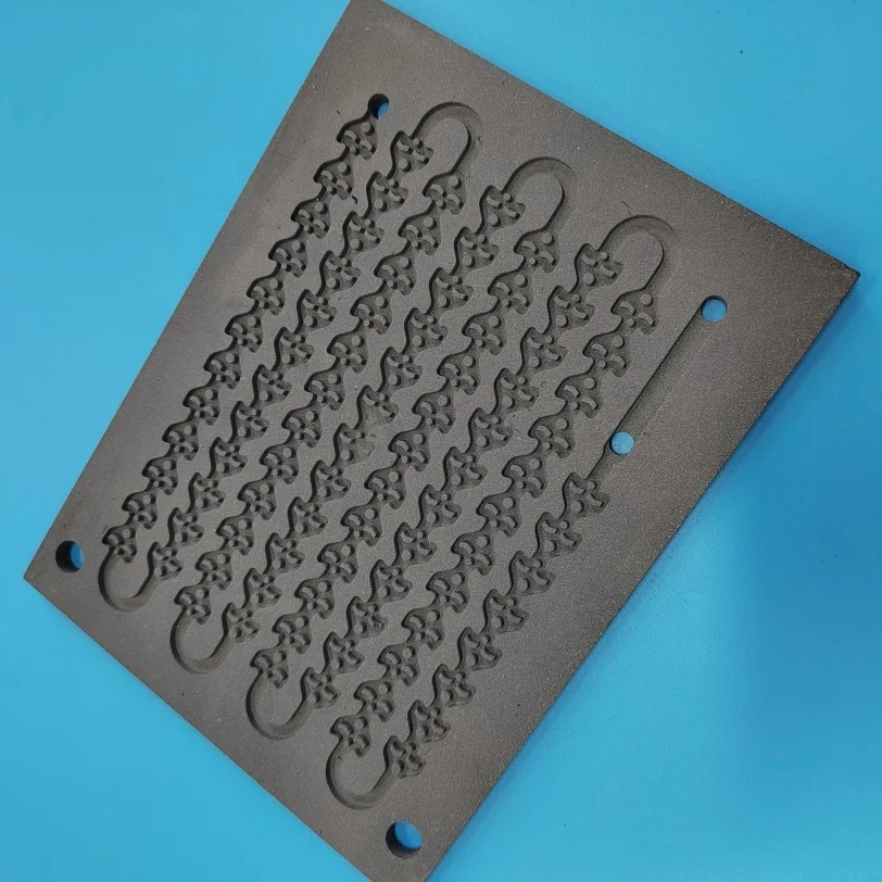 Hf28a70e2072842b89381639fb8bcc0b4V.webp Corrosion Resistance Silicon Carbide Ceramic Microchannel Reactor Plate SiC Ceramic Bipolar Sheet - Image 1