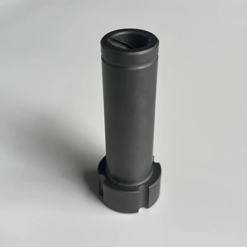 Hf456ccf366a84ca499fb6c78550d510da.webp Customized Precision Size Polished Wear Resistant Silicon Carbide Ceramic Flange Tubes - Image 1
