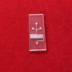 Rectangle transparent fused quartz plate customize Clear Quartz substrate with hole