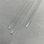 Two End Polished Round Clear Quartz Glass Semi-circle Profile Bar Square Quartz Rod
