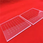Polished  Transparent Quartz Plate Laser Drilling Holes - Image 4